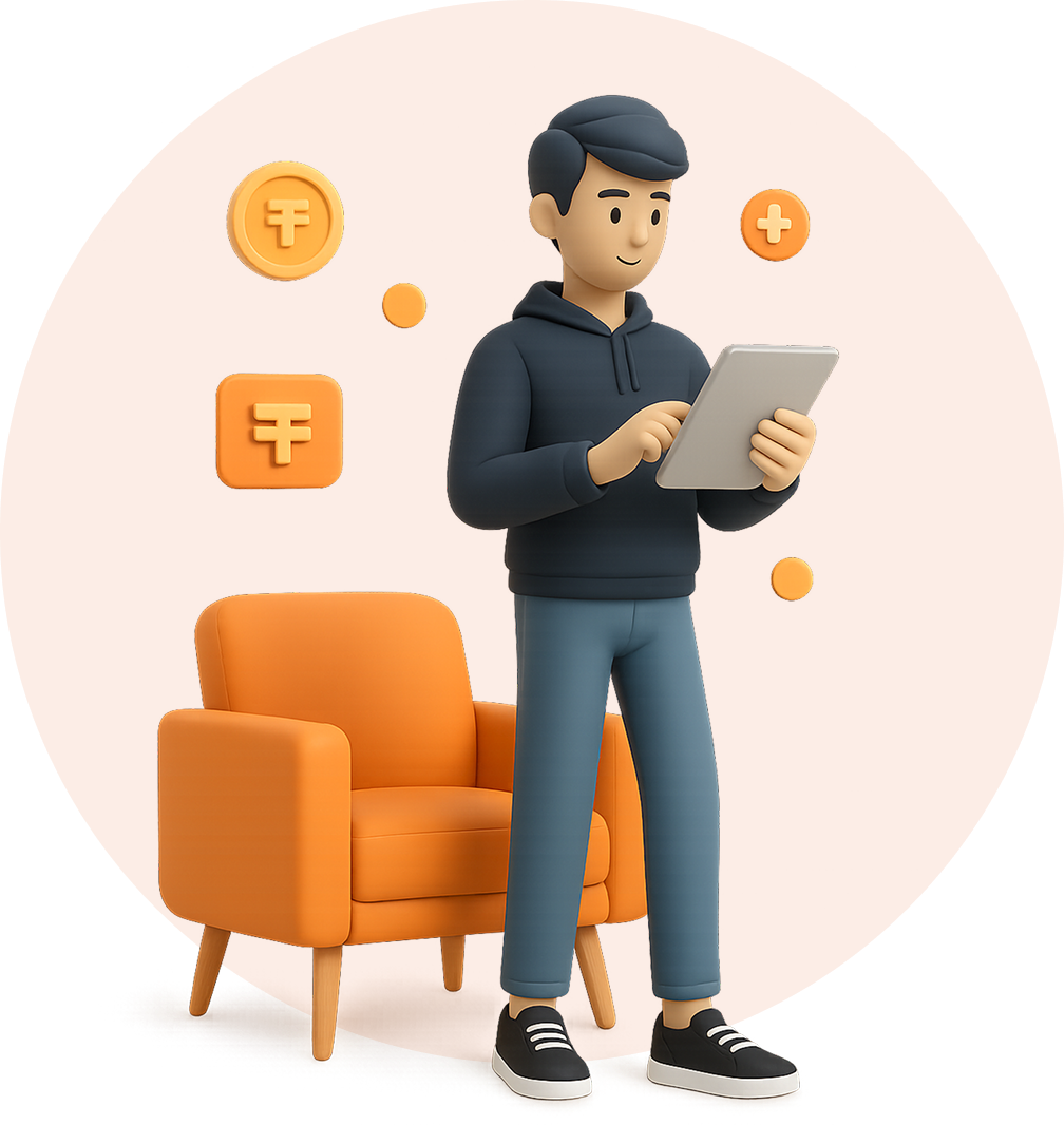 Человек с планшетом